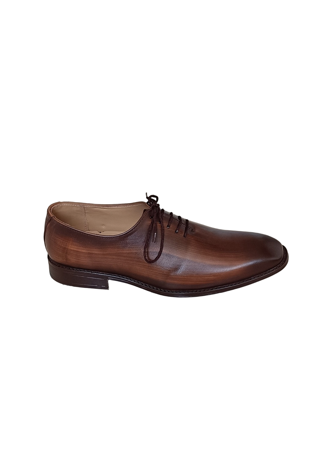 L-1905 Wholecut Wooden Texture Brown Formal Shoe