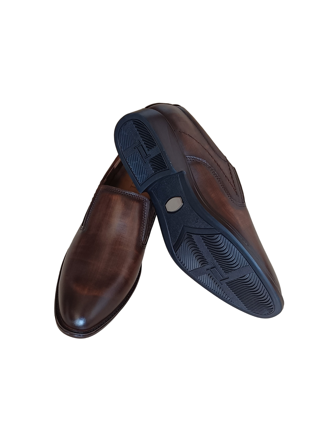 L-0035 Wooden Texture Brown Formal Shoe