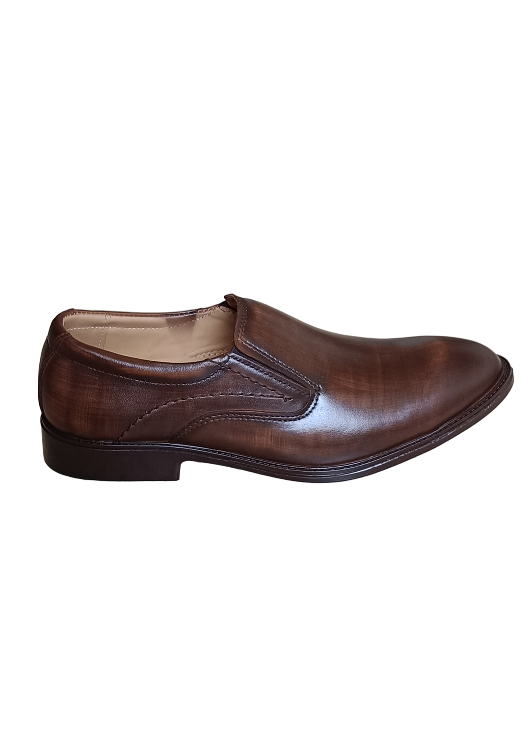 L-0035 Wooden Texture Brown Formal Shoe