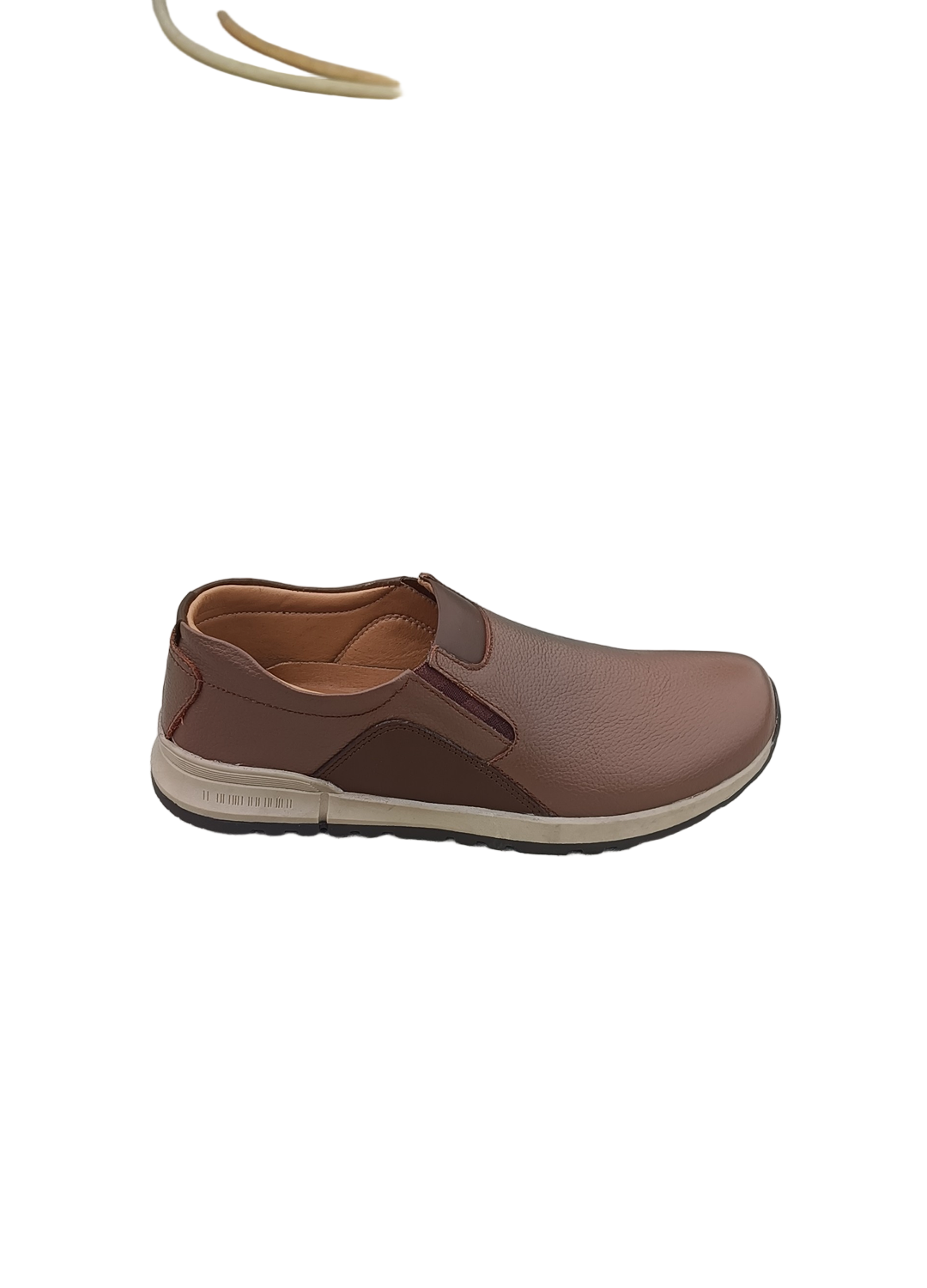 L-0027 Matte Finish Milt Brown Leather Jogger