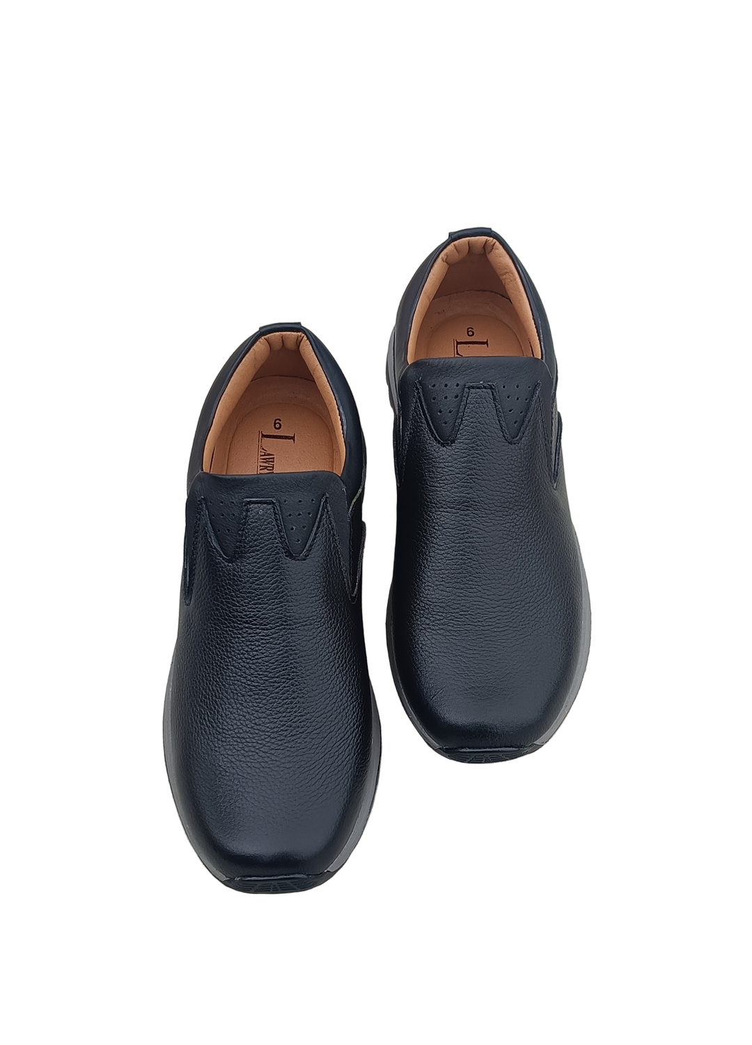 L-0026 Matte Finish Black Leather Jogger