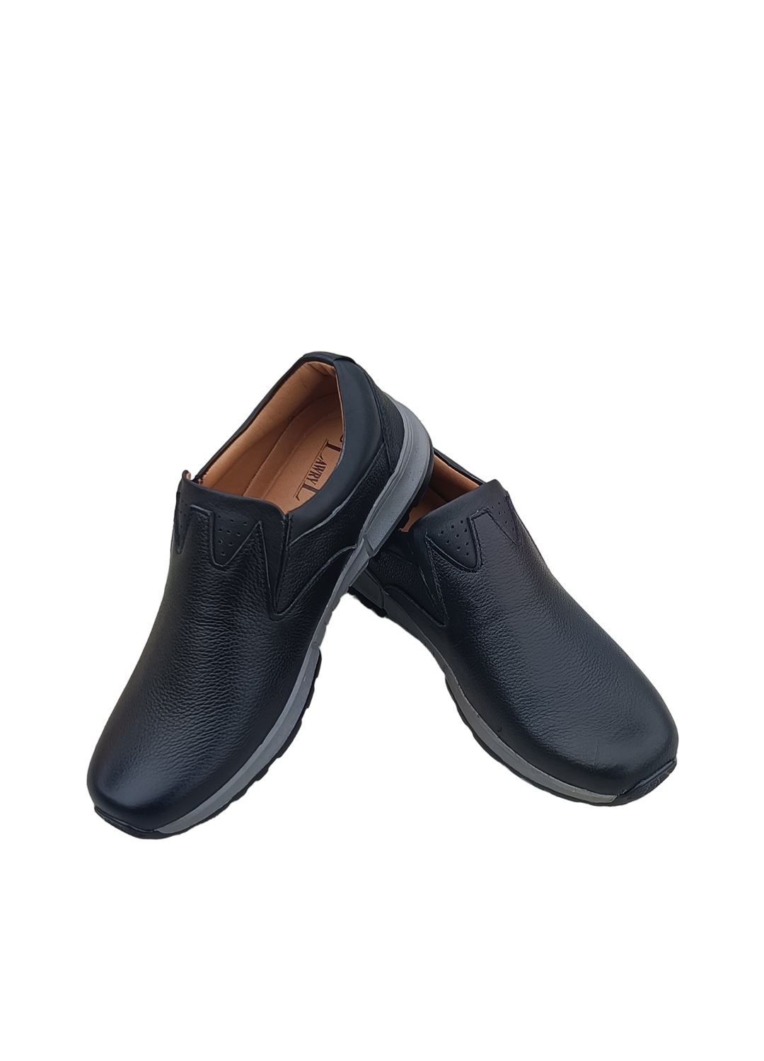 L-0026 Matte Finish Black Leather Jogger