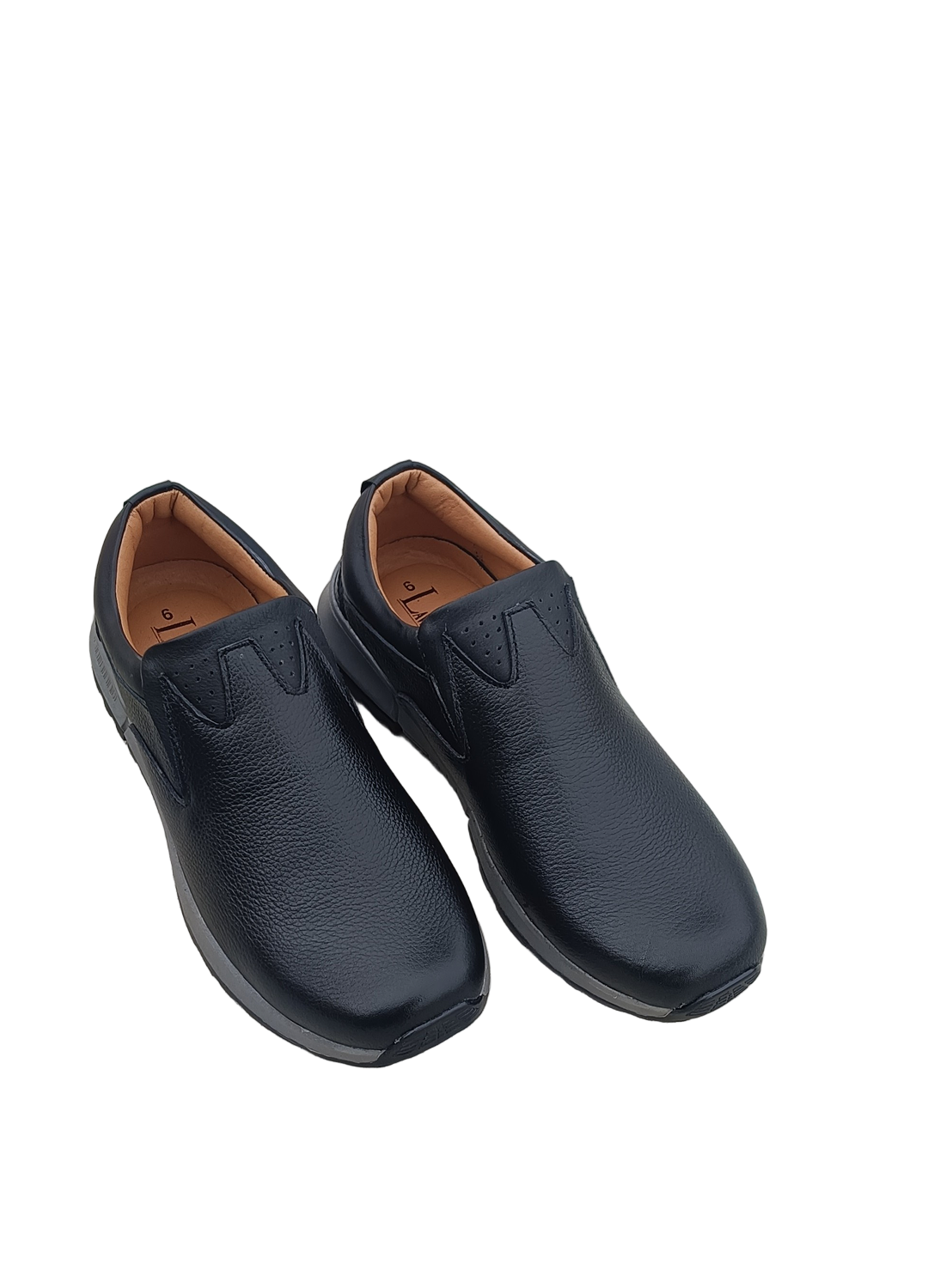 L-0026 Matte Finish Black Leather Jogger