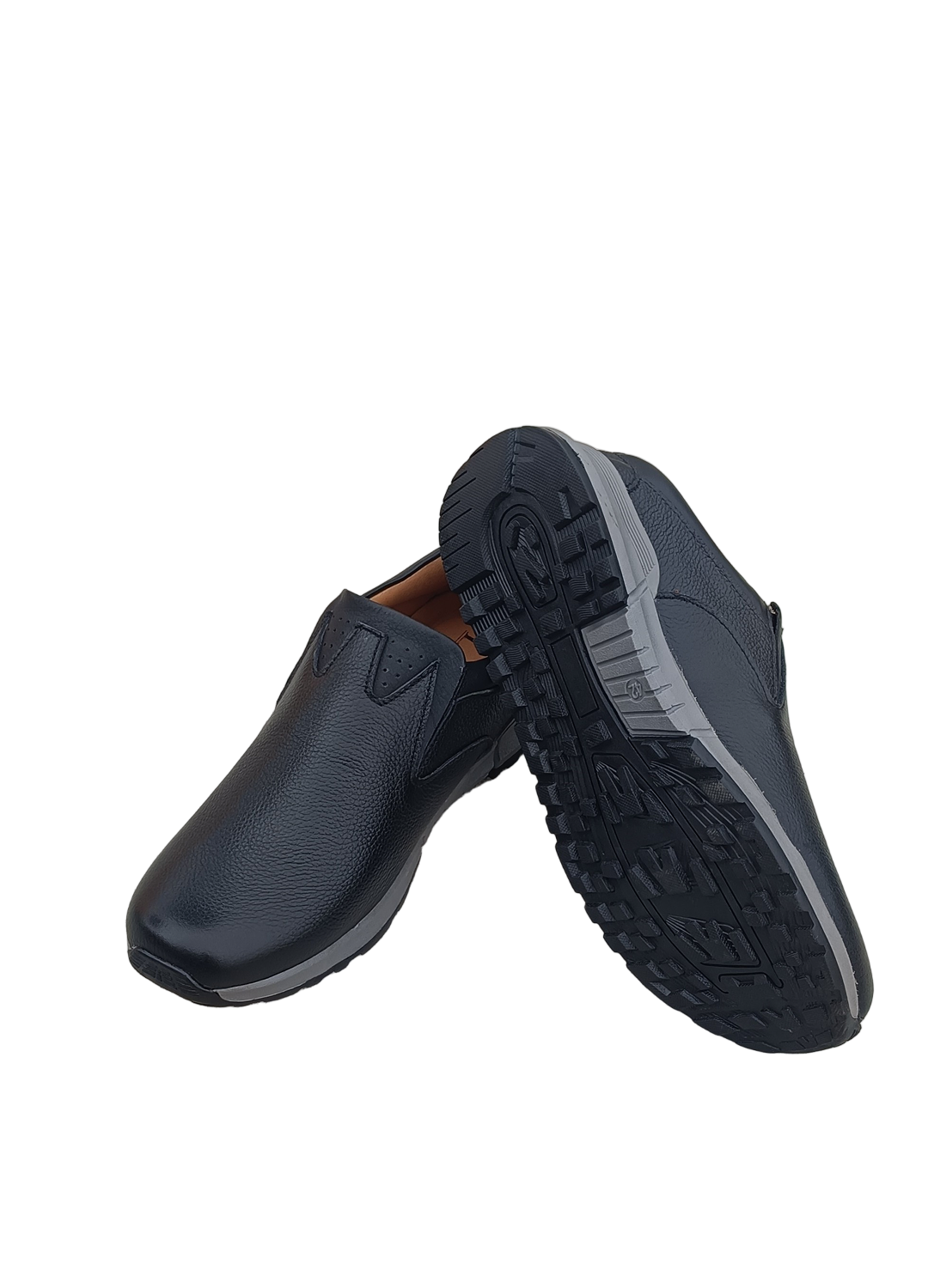 L-0026 Matte Finish Black Leather Jogger