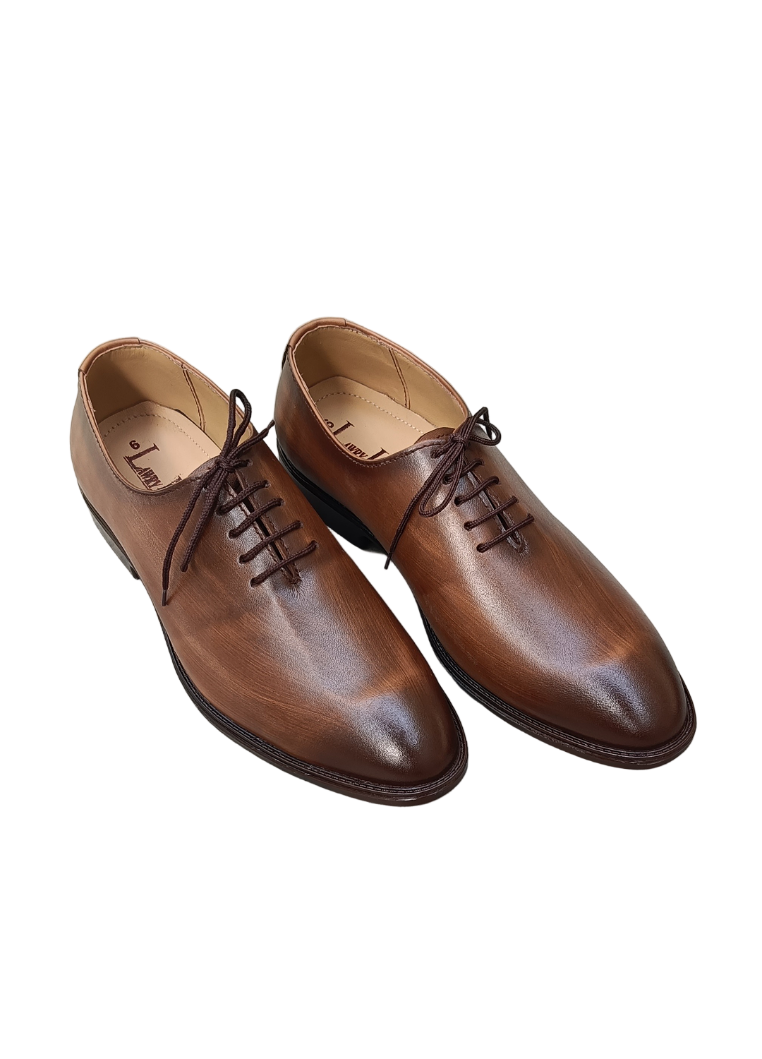 L-0042 Wholecut Wooden Texture Mustard Brown Formal Shoe