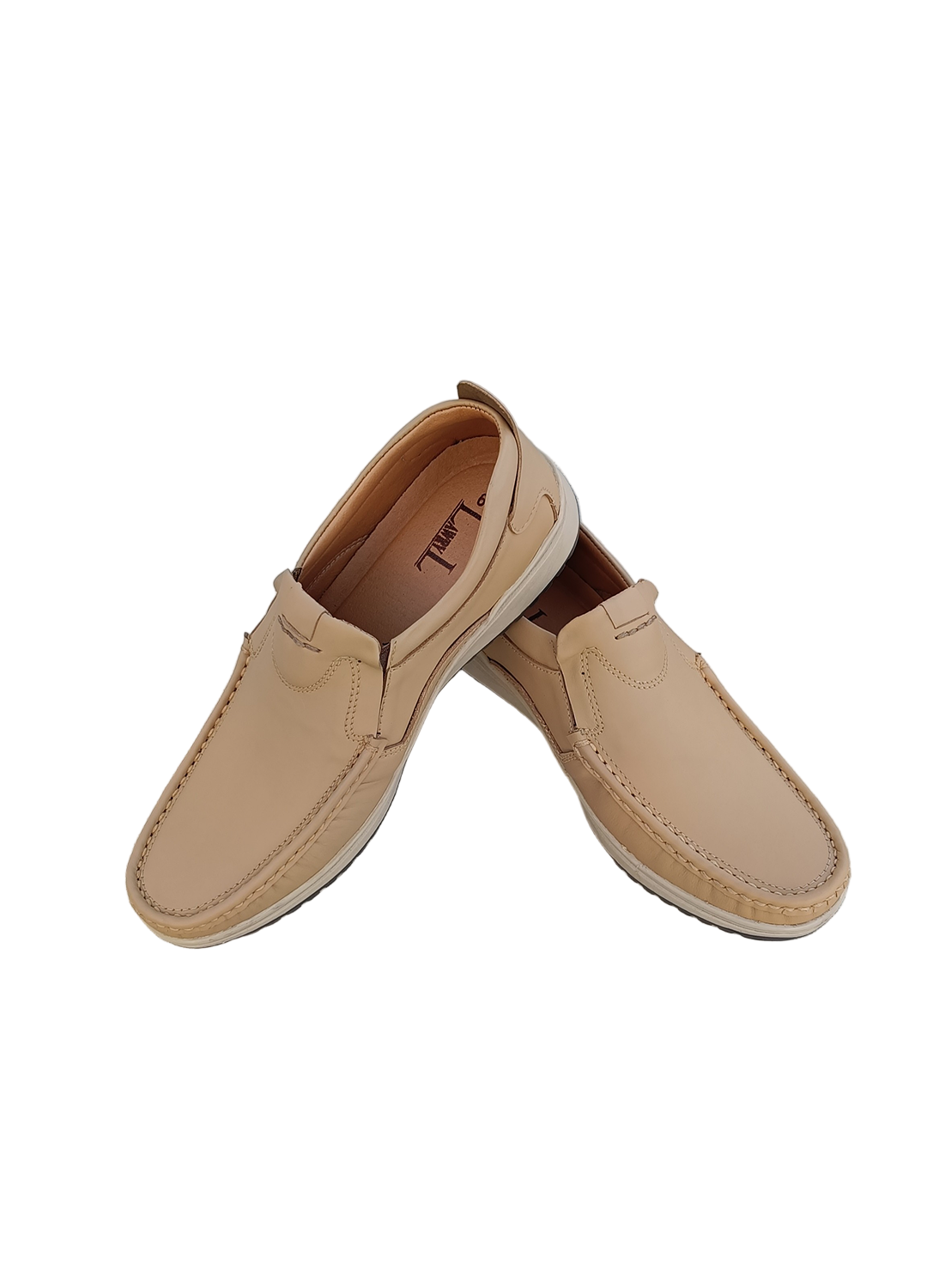 L-0025 Matte Finish Beige color Casual Shoe