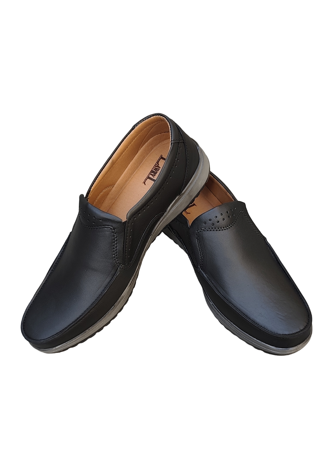 L-0023 Matte Finish Black Casual Shoe