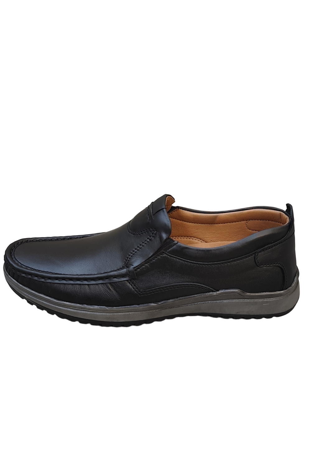 L-0025 Matte Finish Black Casual Shoe